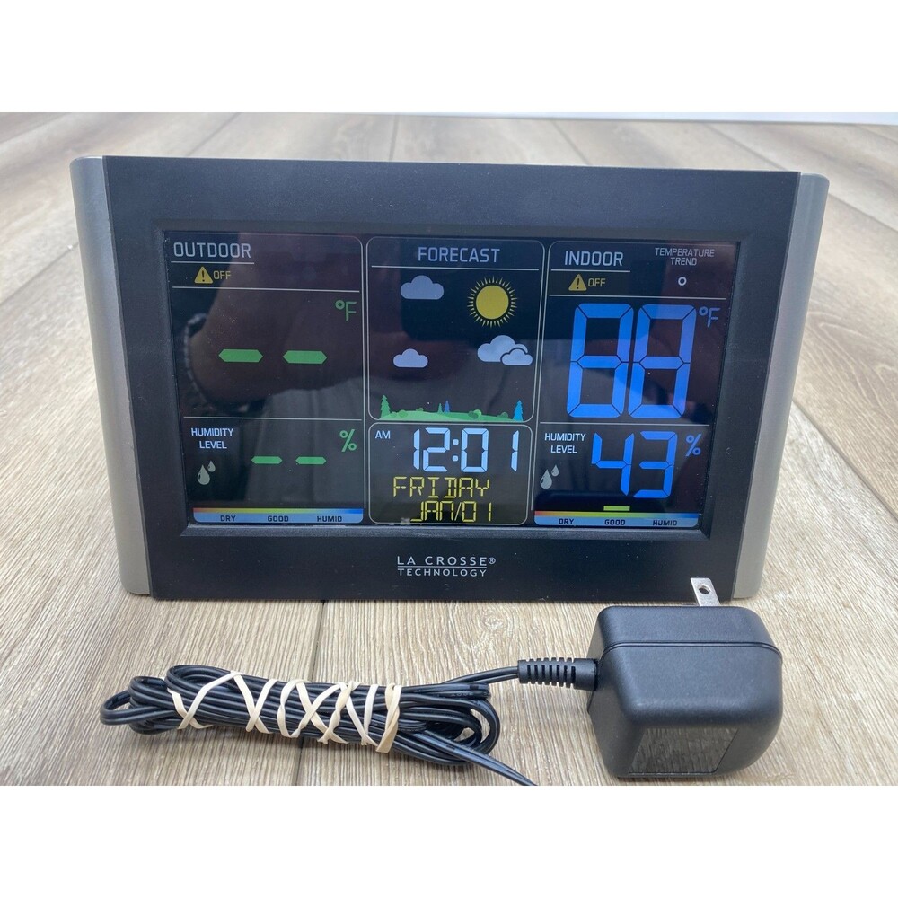 La Crosse Technology C85845-v5 Weather Station Forecast Black- TESTED